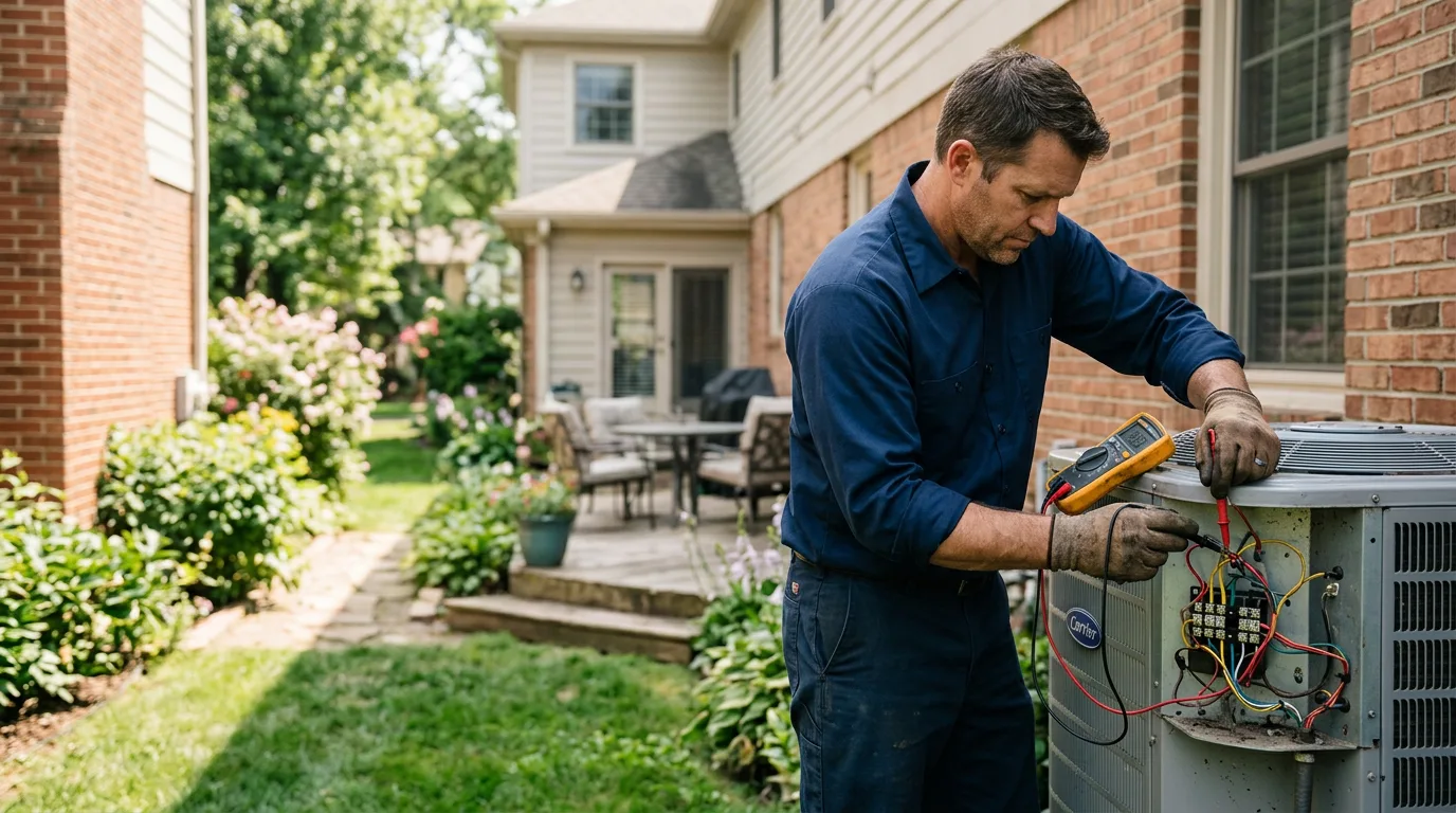 HVAC technician working near Harford, NY